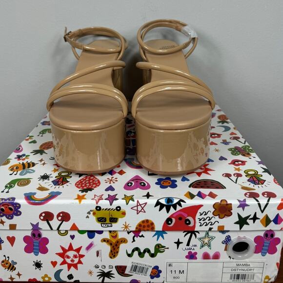 New Jeffrey Campbell Mamba Platform Sandal in Dusty Nude Patent Size 11 - Picture 9 of 9